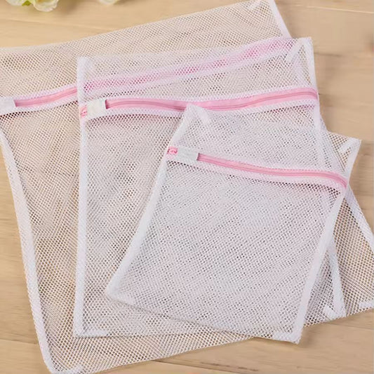 Mesh Laundry Bag Set 3 Piece Zippered Bra and Underwear Wash Baskets for Delicates