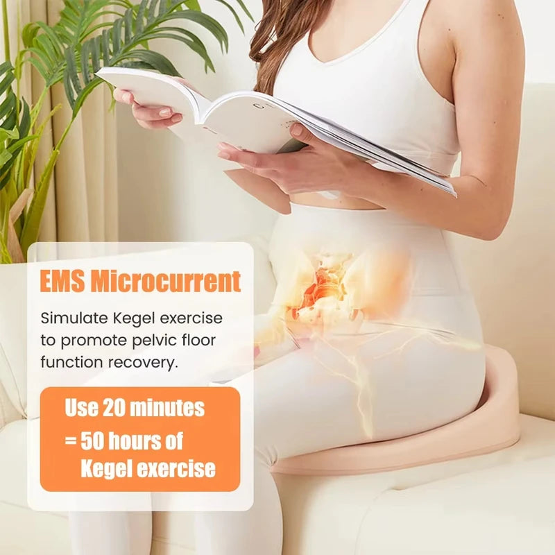 Electric EMS Pelvic Floor Exercise Chair for Women, Muscle Repair & Butt Lifting Machine After Childbirth, Kegel Trainer