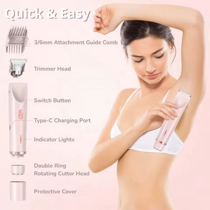 2 in 1 Women Electric Painless Hair Removal Razor and Trimmer