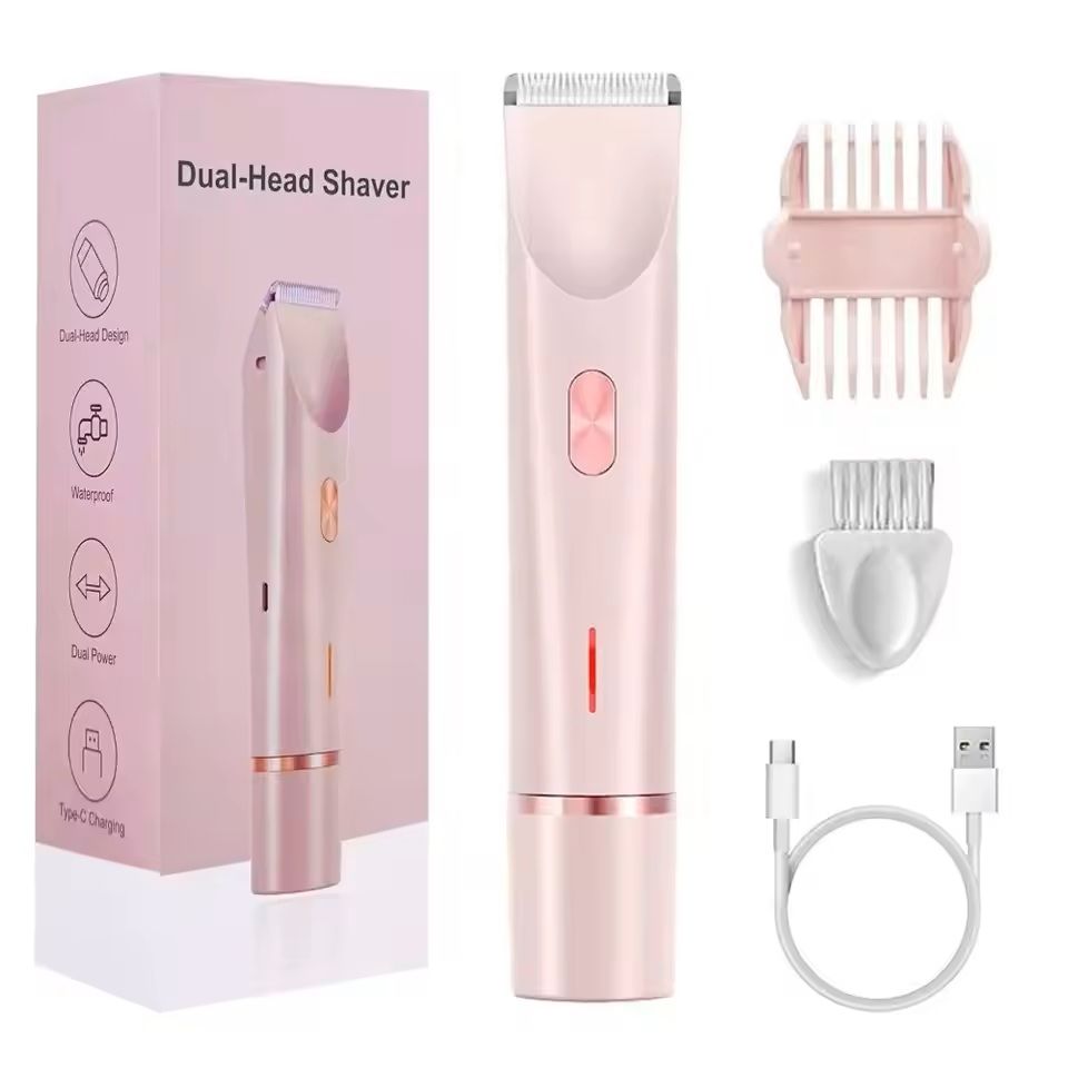 2 in 1 Women Electric Painless Hair Removal Razor and Trimmer