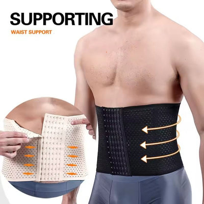 Men Slimming Body Shaper Waist Trainer Compression Belt