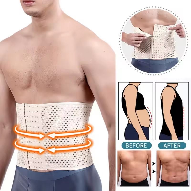 Men Slimming Body Shaper Waist Trainer Compression Belt