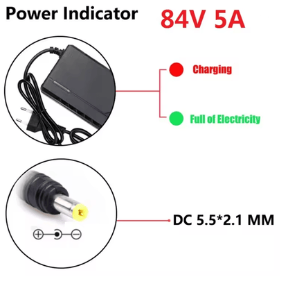 72V 5A Intelligent Fast Charger 84V with Cooling Fan