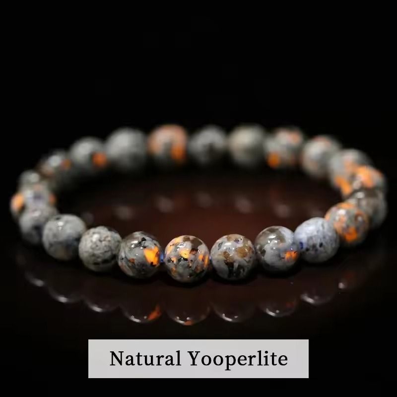 Natural Stone Bead Bracelet with Amethyst Tiger Eye and Crystal Quartz