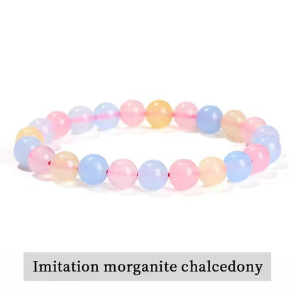 Natural Stone Bead Bracelet with Amethyst Tiger Eye and Crystal Quartz