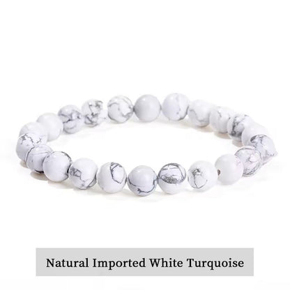 Natural Stone Bead Bracelet with Amethyst Tiger Eye and Crystal Quartz