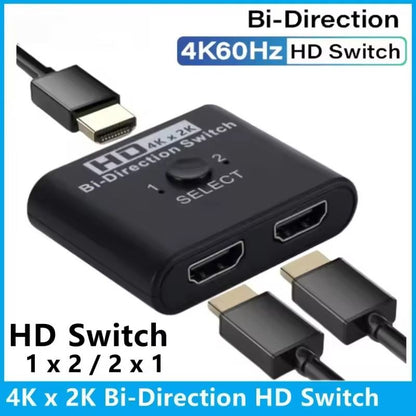 4K HDMI Bi-Directional Switch 2 Port Splitter Adapter
