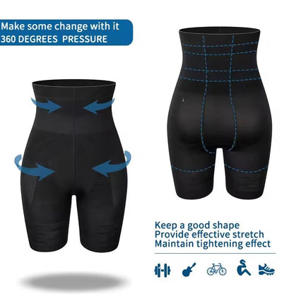 Mens High Waist Tummy Control Compression Shorts for Slimming and Core Support