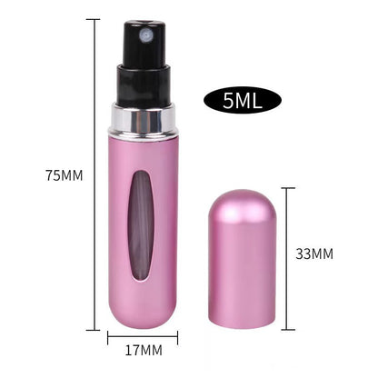 Mini 5ml Refillable Perfume Spray Bottle, Portable Atomizer Scent Pump Cosmetic Container for Travel, Purse, Gift