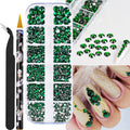 green rhinestone set