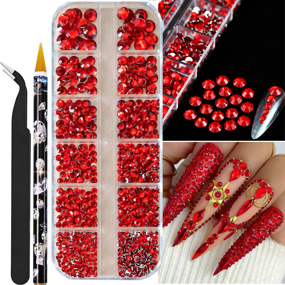 White Flatback Pearls Beads Nail Charms, 3D Nail Art Half Round Pearl Rhinestones for DIY Nail Jewelry & Craft
