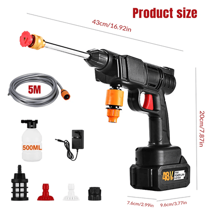 Portable High-Pressure Car Washer with Rechargeable Lithium Battery