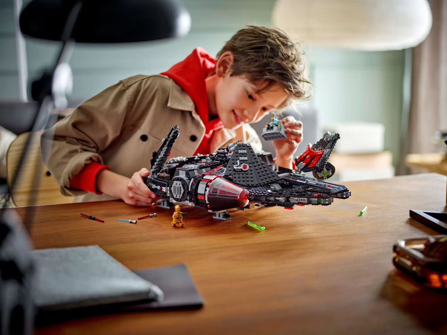 Galactic Millennium Falcon Compatible Building Brick Spaceship Toy Set for Kids