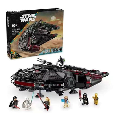 Galactic Millennium Falcon Compatible Building Brick Spaceship Toy Set for Kids