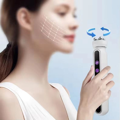 3in1 RF Heating EMS Facial 360° Roller Massager for Fine Lines Lifting Skin Rejuvenation Skin Firm Microcurrent Beauty M