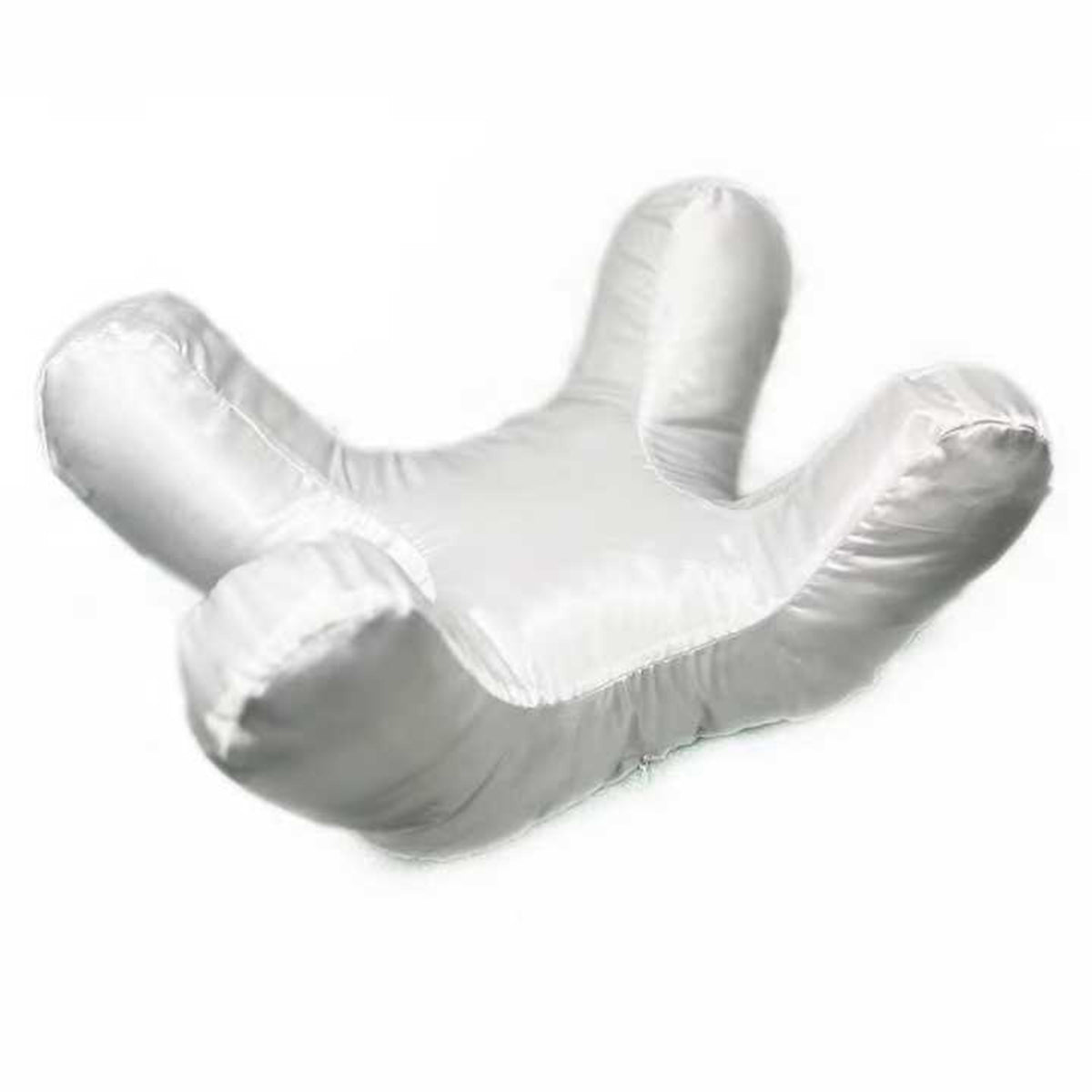 Luxury Memory Foam Face Pillow with Free White Satin Pillowcase for Beauty Sleep, Anti Wrinkles Aging Support