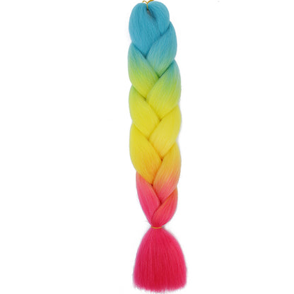 Jumbo Braids Extensions Synthetic Braiding Hair Kanekalon Afro Ombre Color Hair for Kids Children Crochet Twist Braid