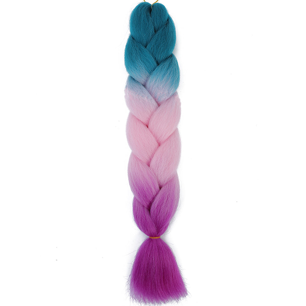 Jumbo Braids Extensions Synthetic Braiding Hair Kanekalon Afro Ombre Color Hair for Kids Children Crochet Twist Braid