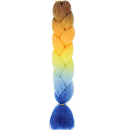 Jumbo Braids Extensions Synthetic Braiding Hair Kanekalon Afro Ombre Color Hair for Kids Children Crochet Twist Braid
