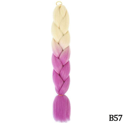 Jumbo Braids Extensions Synthetic Braiding Hair Kanekalon Afro Ombre Color Hair for Kids Children Crochet Twist Braid