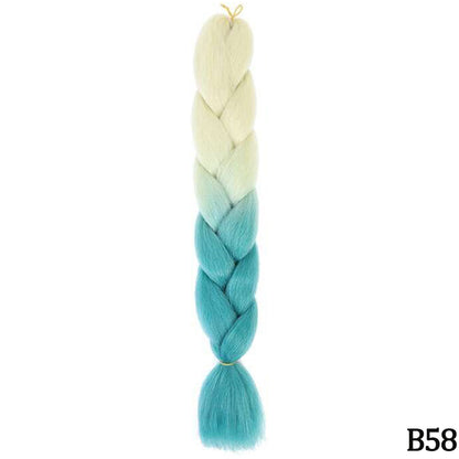 Jumbo Braids Extensions Synthetic Braiding Hair Kanekalon Afro Ombre Color Hair for Kids Children Crochet Twist Braid