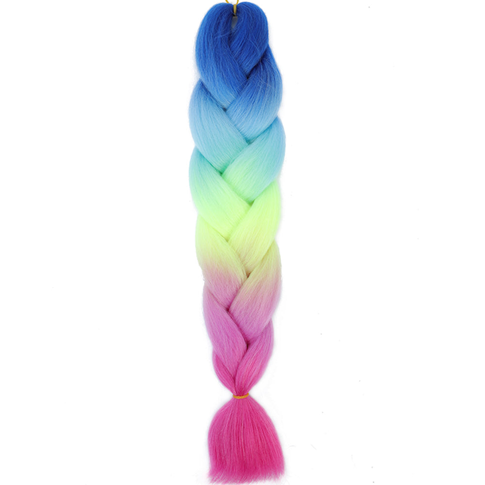 Jumbo Braids Extensions Synthetic Braiding Hair Kanekalon Afro Ombre Color Hair for Kids Children Crochet Twist Braid