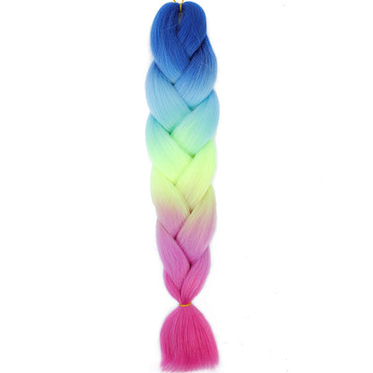 Jumbo Braids Extensions Synthetic Braiding Hair Kanekalon Afro Ombre Color Hair for Kids Children Crochet Twist Braid
