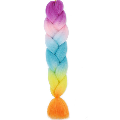 Jumbo Braids Extensions Synthetic Braiding Hair Kanekalon Afro Ombre Color Hair for Kids Children Crochet Twist Braid