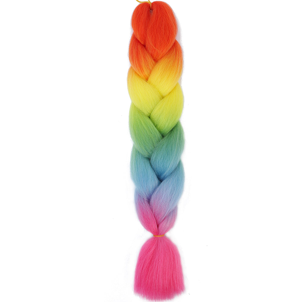Jumbo Braids Extensions Synthetic Braiding Hair Kanekalon Afro Ombre Color Hair for Kids Children Crochet Twist Braid