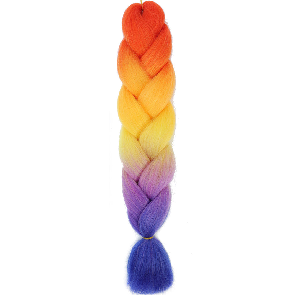 Jumbo Braids Extensions Synthetic Braiding Hair Kanekalon Afro Ombre Color Hair for Kids Children Crochet Twist Braid