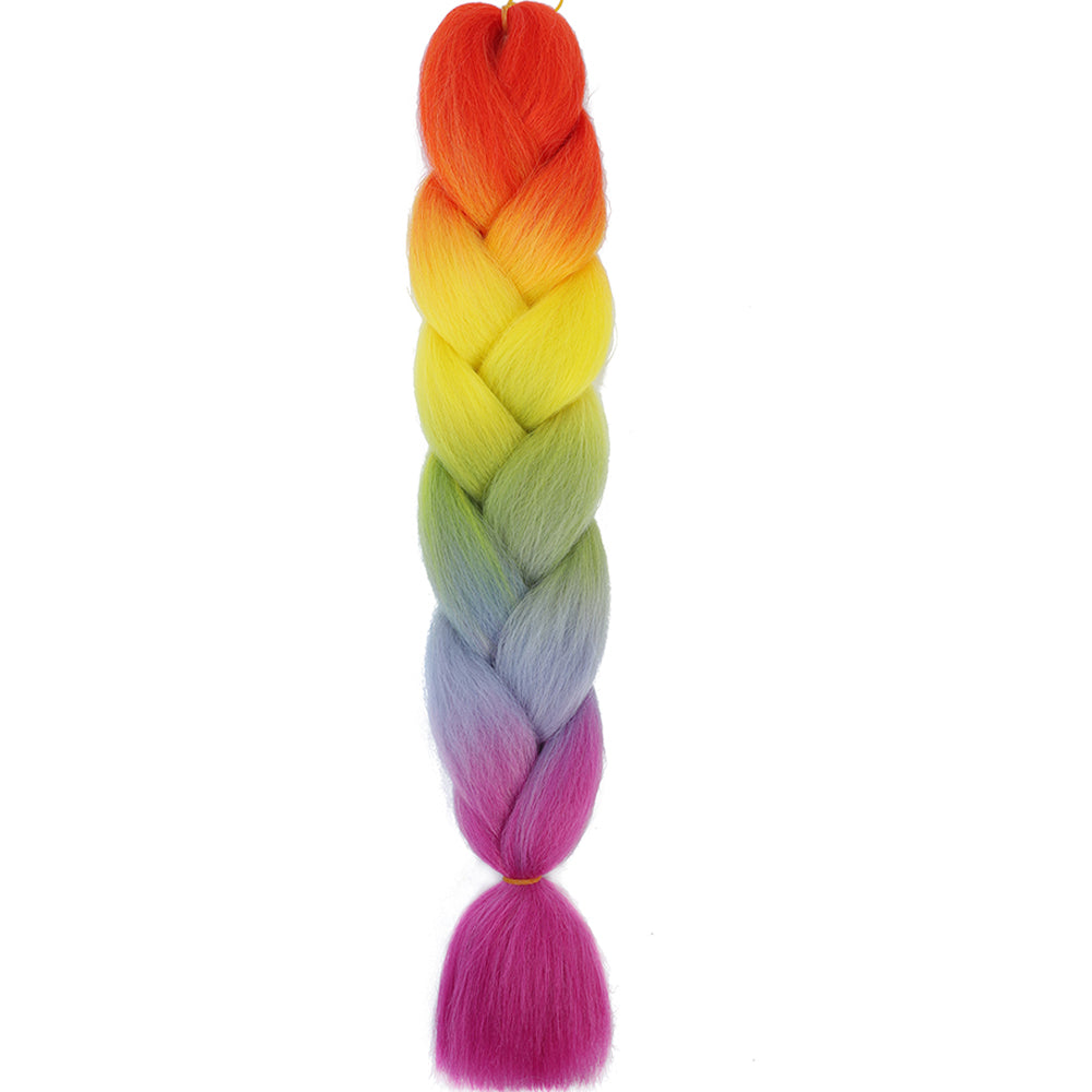 Jumbo Braids Extensions Synthetic Braiding Hair Kanekalon Afro Ombre Color Hair for Kids Children Crochet Twist Braid