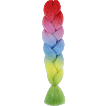 Jumbo Braids Extensions Synthetic Braiding Hair Kanekalon Afro Ombre Color Hair for Kids Children Crochet Twist Braid