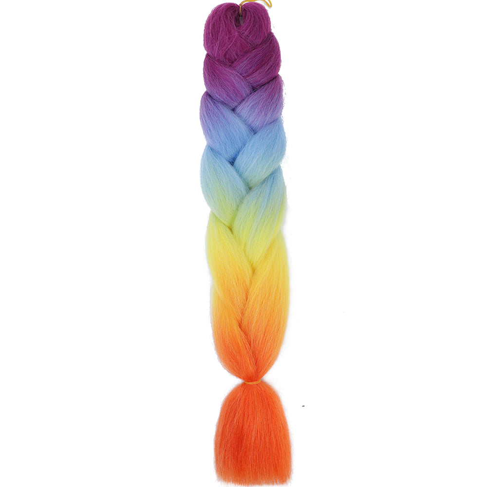 Jumbo Braids Extensions Synthetic Braiding Hair Kanekalon Afro Ombre Color Hair for Kids Children Crochet Twist Braid