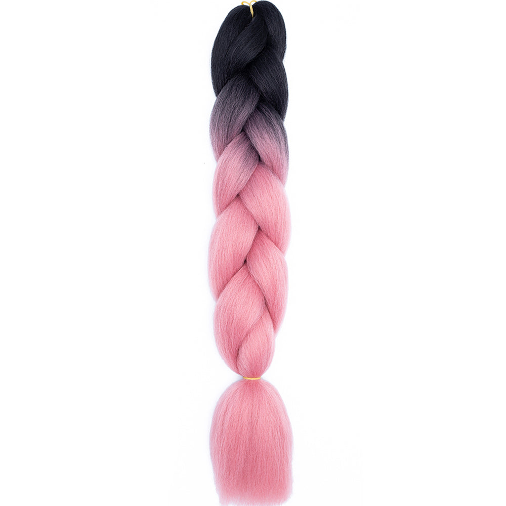 Jumbo Braids Extensions Synthetic Braiding Hair Kanekalon Afro Ombre Color Hair for Kids Children Crochet Twist Braid