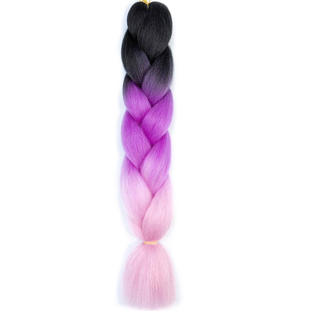 Jumbo Braids Extensions Synthetic Braiding Hair Kanekalon Afro Ombre Color Hair for Kids Children Crochet Twist Braid