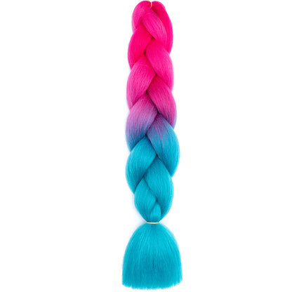 Jumbo Braids Extensions Synthetic Braiding Hair Kanekalon Afro Ombre Color Hair for Kids Children Crochet Twist Braid