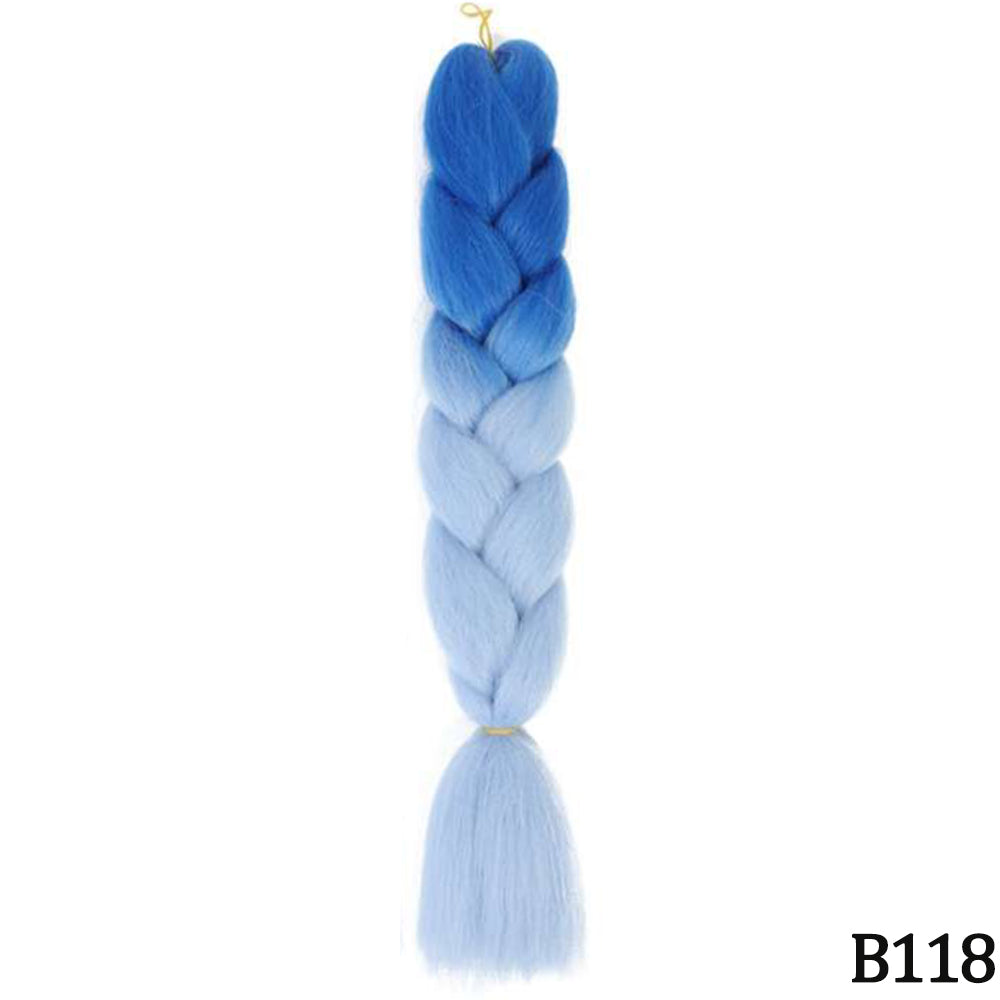 Jumbo Braids Extensions Synthetic Braiding Hair Kanekalon Afro Ombre Color Hair for Kids Children Crochet Twist Braid