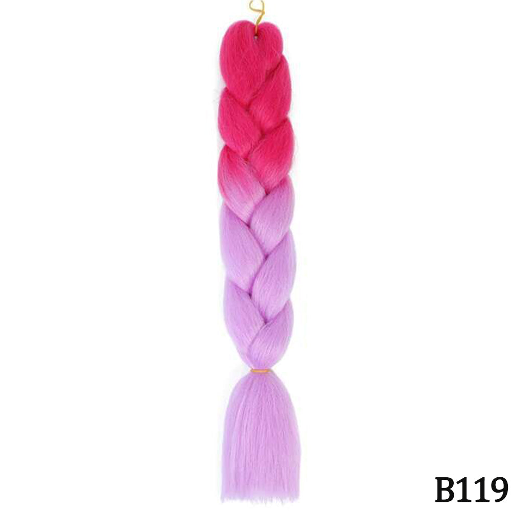 Jumbo Braids Extensions Synthetic Braiding Hair Kanekalon Afro Ombre Color Hair for Kids Children Crochet Twist Braid