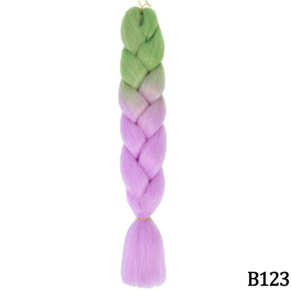 Jumbo Braids Extensions Synthetic Braiding Hair Kanekalon Afro Ombre Color Hair for Kids Children Crochet Twist Braid