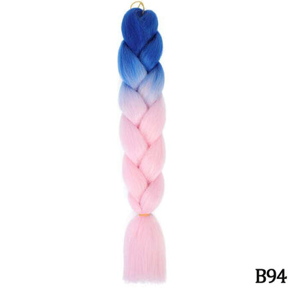 Jumbo Braids Extensions Synthetic Braiding Hair Kanekalon Afro Ombre Color Hair for Kids Children Crochet Twist Braid