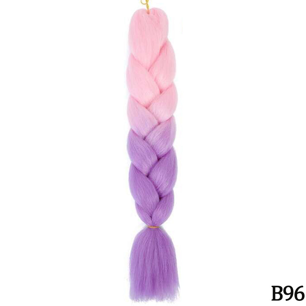 Jumbo Braids Extensions Synthetic Braiding Hair Kanekalon Afro Ombre Color Hair for Kids Children Crochet Twist Braid