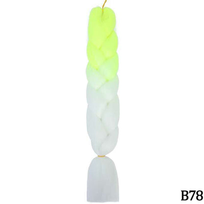 Jumbo Braids Extensions Synthetic Braiding Hair Kanekalon Afro Ombre Color Hair for Kids Children Crochet Twist Braid
