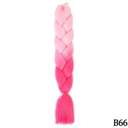 Jumbo Braids Extensions Synthetic Braiding Hair Kanekalon Afro Ombre Color Hair for Kids Children Crochet Twist Braid