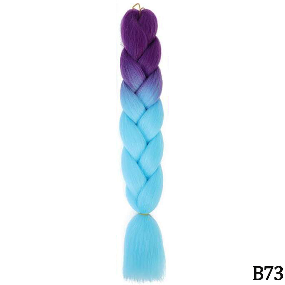 Jumbo Braids Extensions Synthetic Braiding Hair Kanekalon Afro Ombre Color Hair for Kids Children Crochet Twist Braid