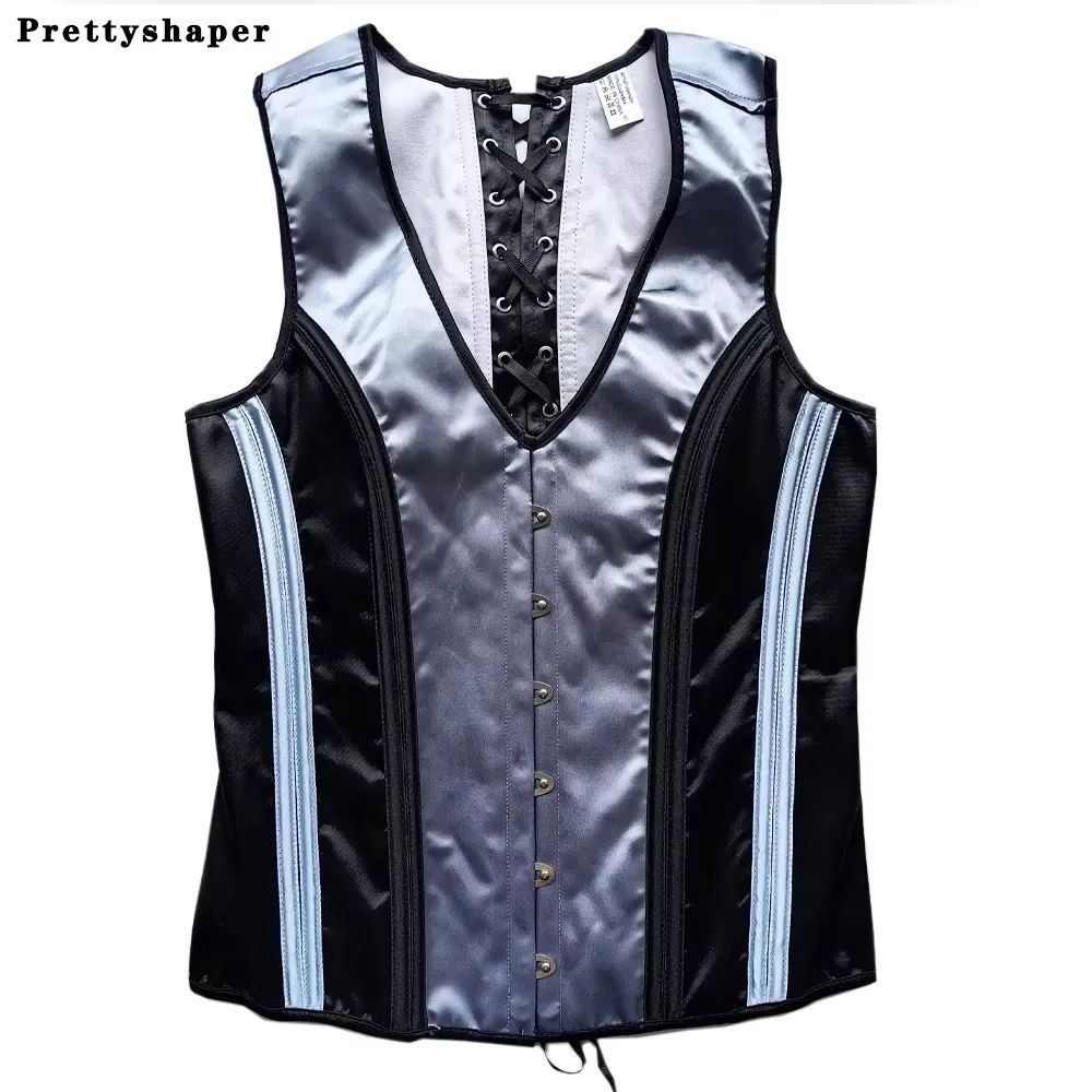 Elegant Renaissance Mens Waist Cincher Steel-Boned Medieval Corset Vest for Stomach Control