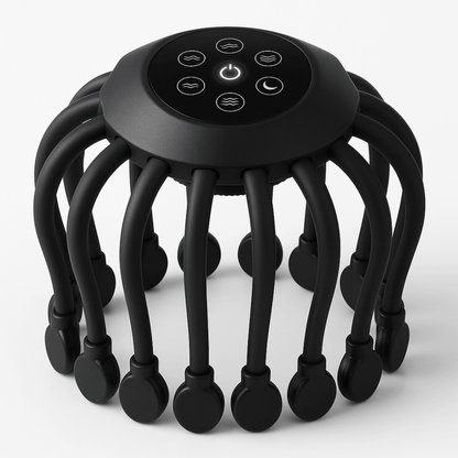 Smart TMS Vibration Scalp Head Massager with Red Light, Octopus Massage Machine for Stress Relief