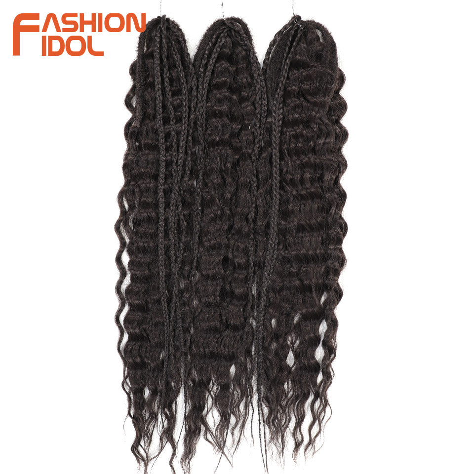 Ariel Hair Water Wave Crochet Braids, Synthetic Twist Curly Hair Ombre Blonde Brown Deep Wave Braiding Hair Extensions