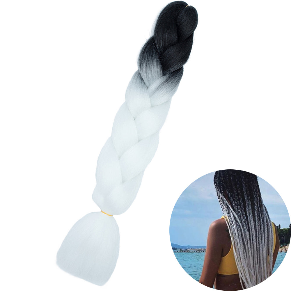 Jumbo Braid Hair Extensions, Ombre Kanekalon Synthetic Yaki Braids for Women, DIY Braiding Hair in Multiple Colors