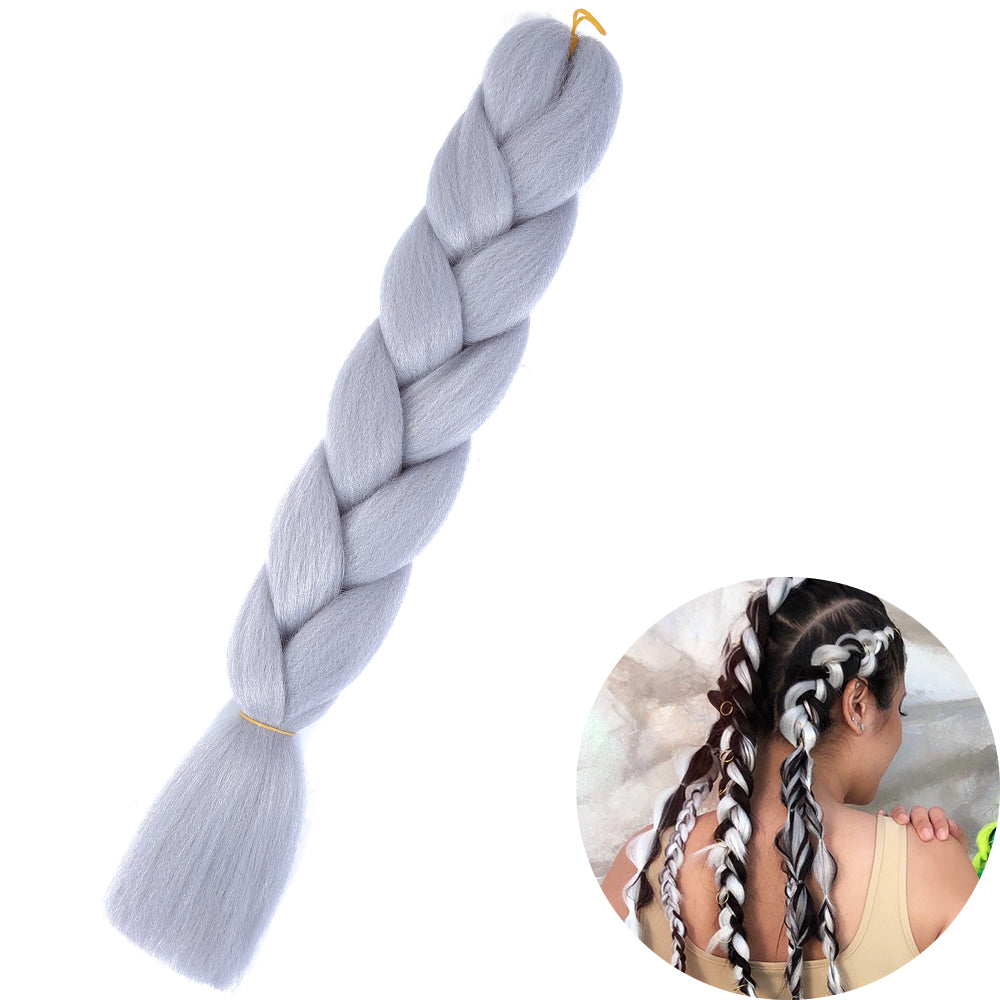 Jumbo Braid Hair Extensions, Ombre Kanekalon Synthetic Yaki Braids for Women, DIY Braiding Hair in Multiple Colors