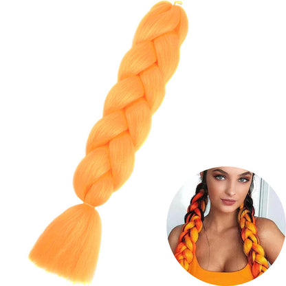 Jumbo Braid Hair Extensions, Ombre Kanekalon Synthetic Yaki Braids for Women, DIY Braiding Hair in Multiple Colors